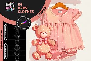 Procreate Baby Clothes Cute Stamps