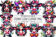 Funny Cow clipart, an Illustration by Libby Wishes (Thumbnail 1 of 6)