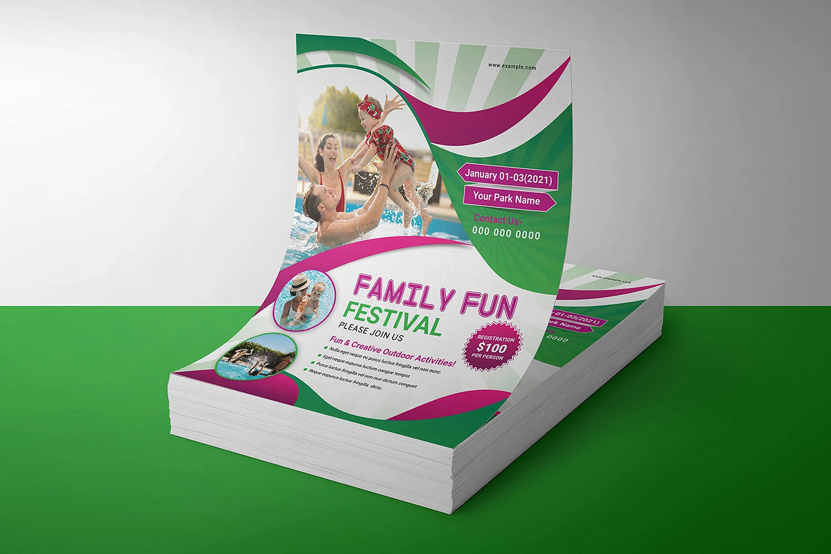 Family Fun Festival Flyer Template, a Flyer Template by Template Shop (Photo 2 of 3)