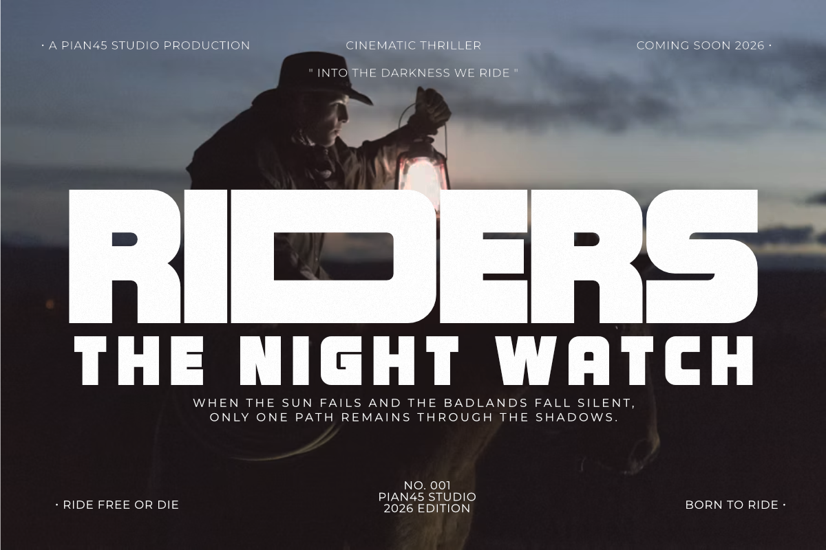 Riders - Bold Extended Display Font, a Sans Serif Font by Pian45 Studio (Photo 4 of 8)