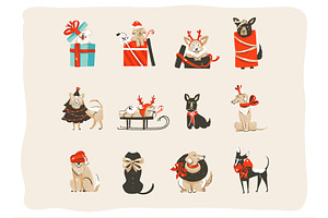 Christmas Dogs Set