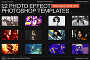 12 Photo Effect Templates, a Layer Style Add-On by iDoodle Studio (Thumbnail 1 of 6)