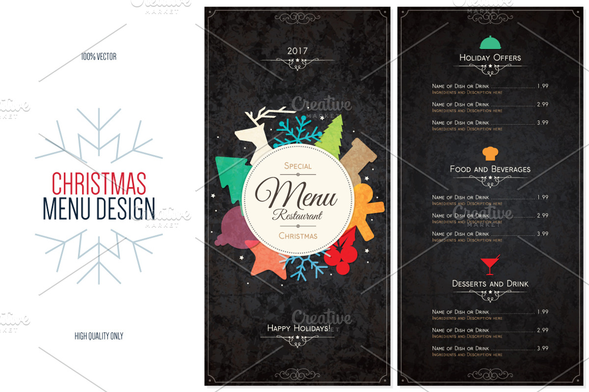 Special Christmas festive menu, a Brochure Template by Restaurant Menu & Logos