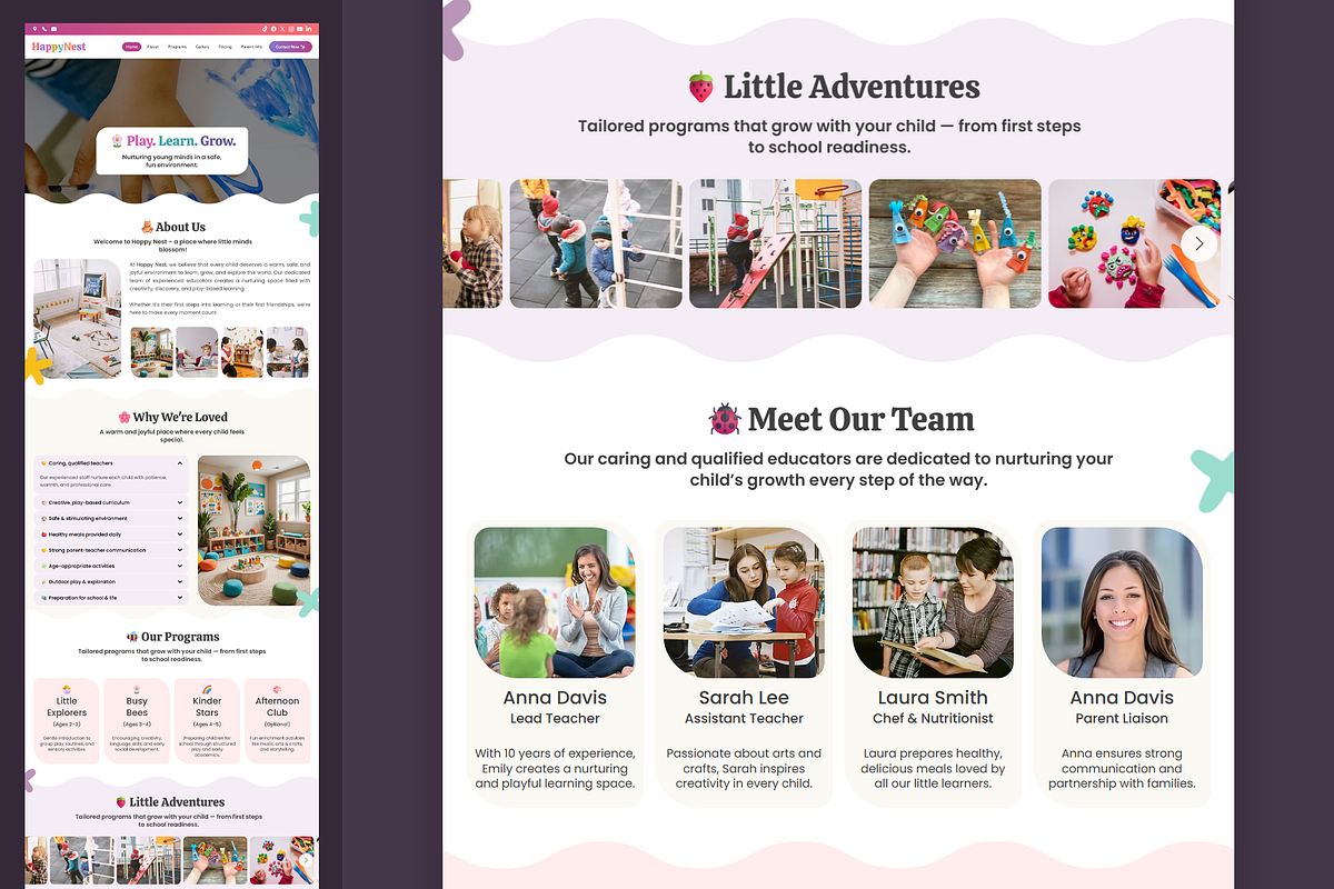 Child Daycare - Wix Studio Website preview 6