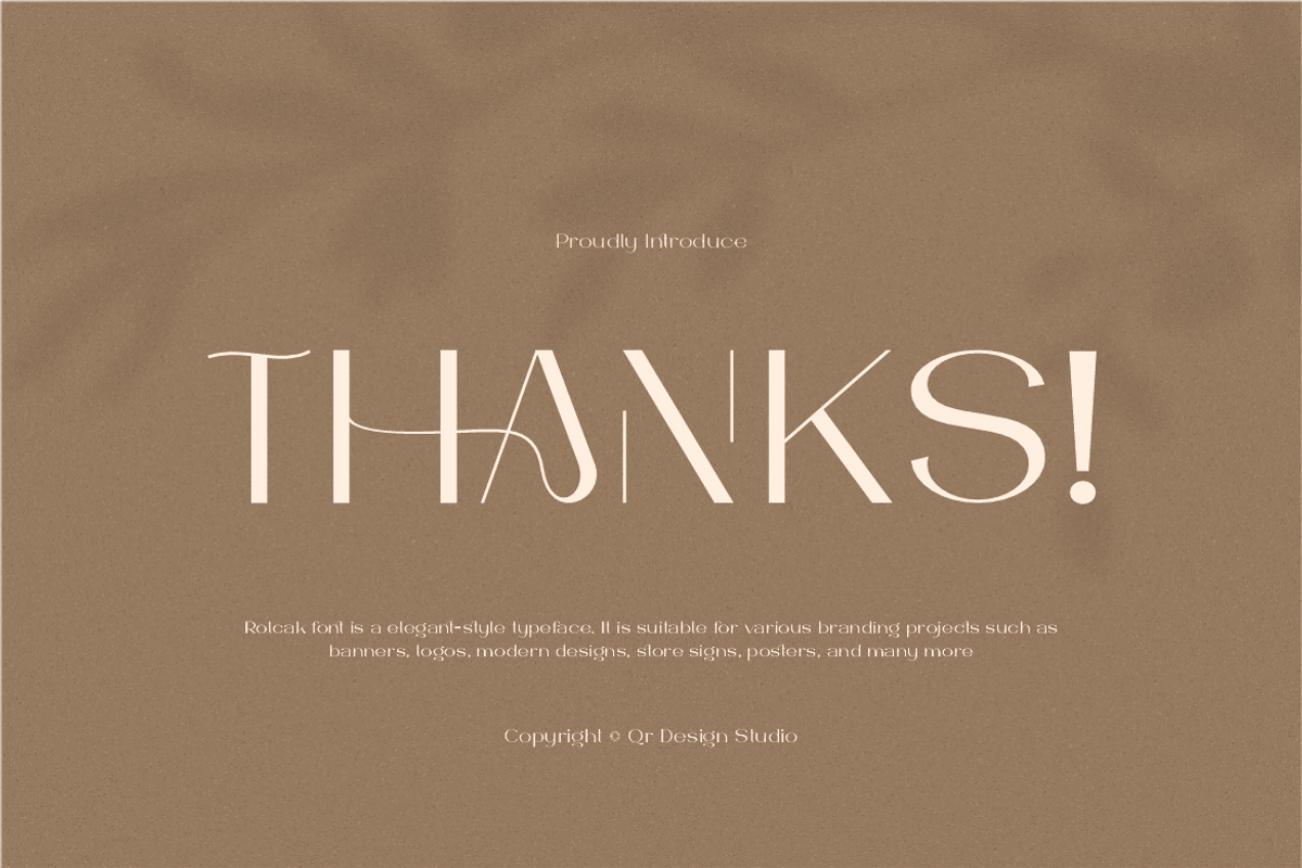 Rolcak - Fashion Brand Font, a Sans Serif Font by QR Design Studio (Photo 15 of 16)