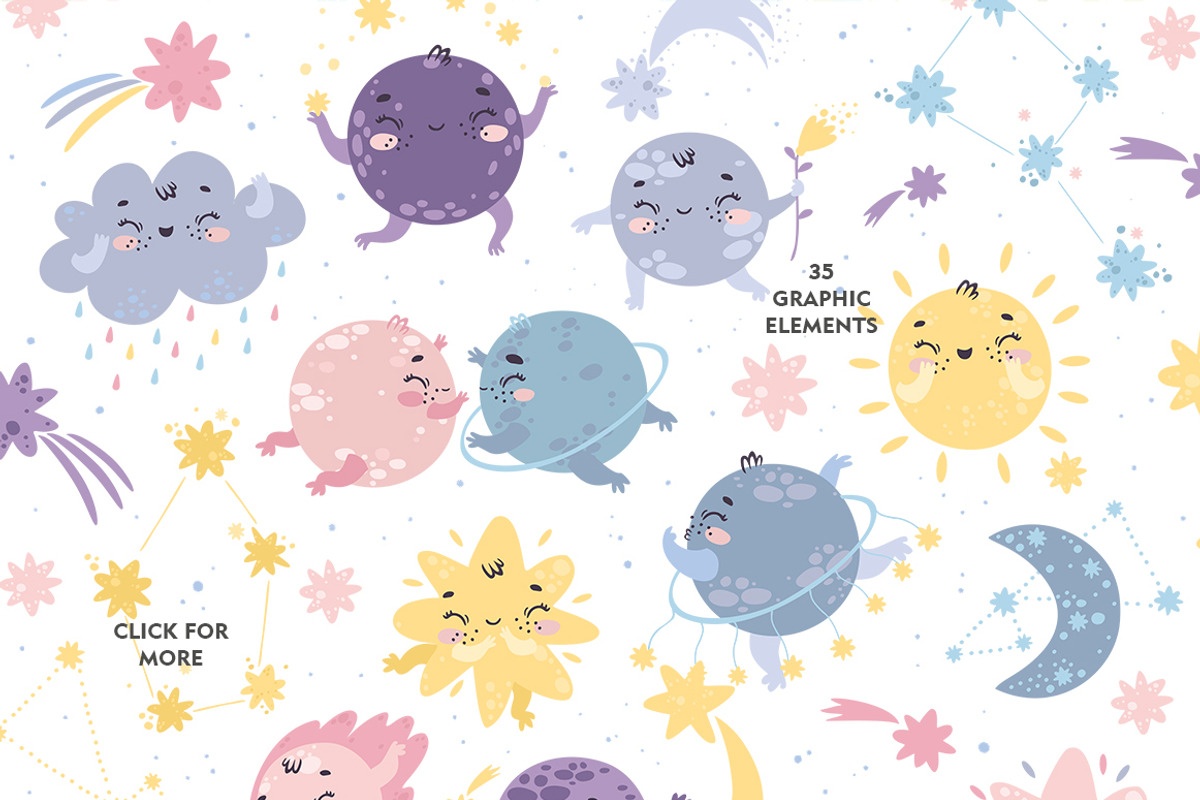 Sun and moon. Solar system., an Illustration by Lesya Skripak (Photo 2 of 8)