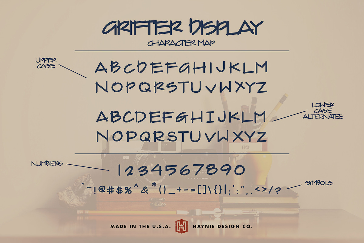 Grifter Architect Blueprint Writing, a Font by Haynie Design Co. (Photo 3 of 9)