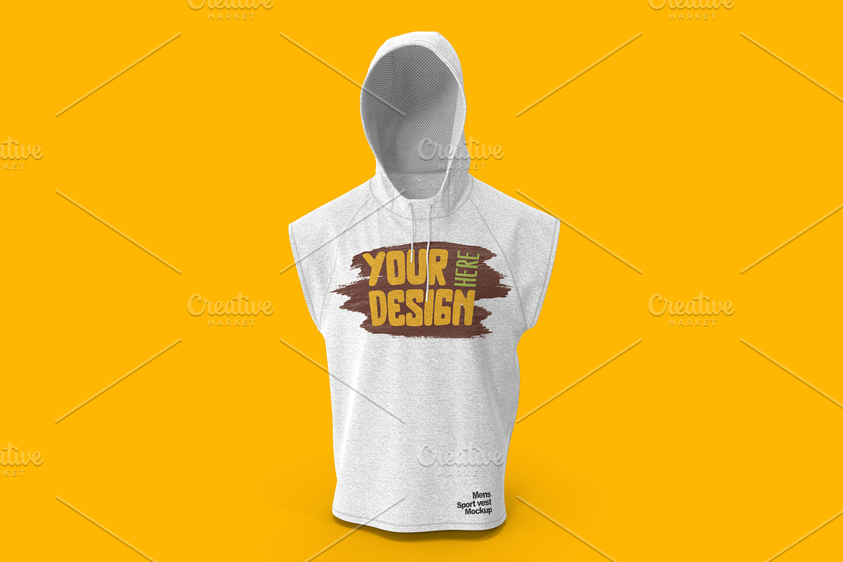 Men's Sport Vest Mockup, a Hoody Mockup by Aprndy85 (Photo 3 of 3)