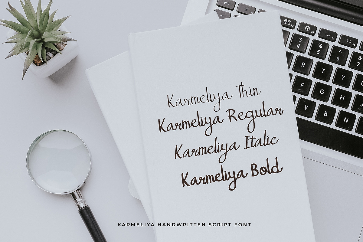 Karmeliya a Handwritten Script Font, a Script Font by Dawnside Graphic (Photo 11 of 13)