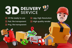 Delivery Service 3D Collection