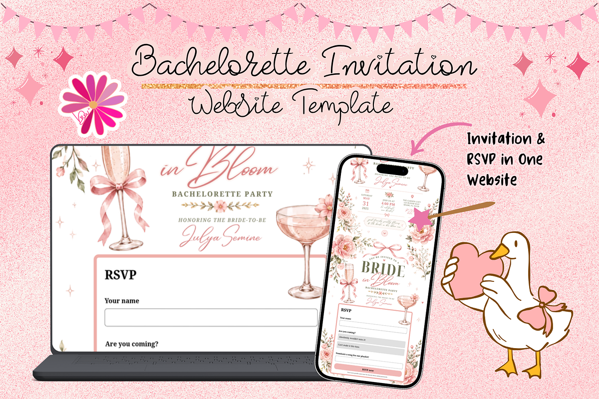 Bride in Bloom Bachelorette RSVP Web, a Social Media Template by bellaROSEworkshop (Photo 3 of 5)
