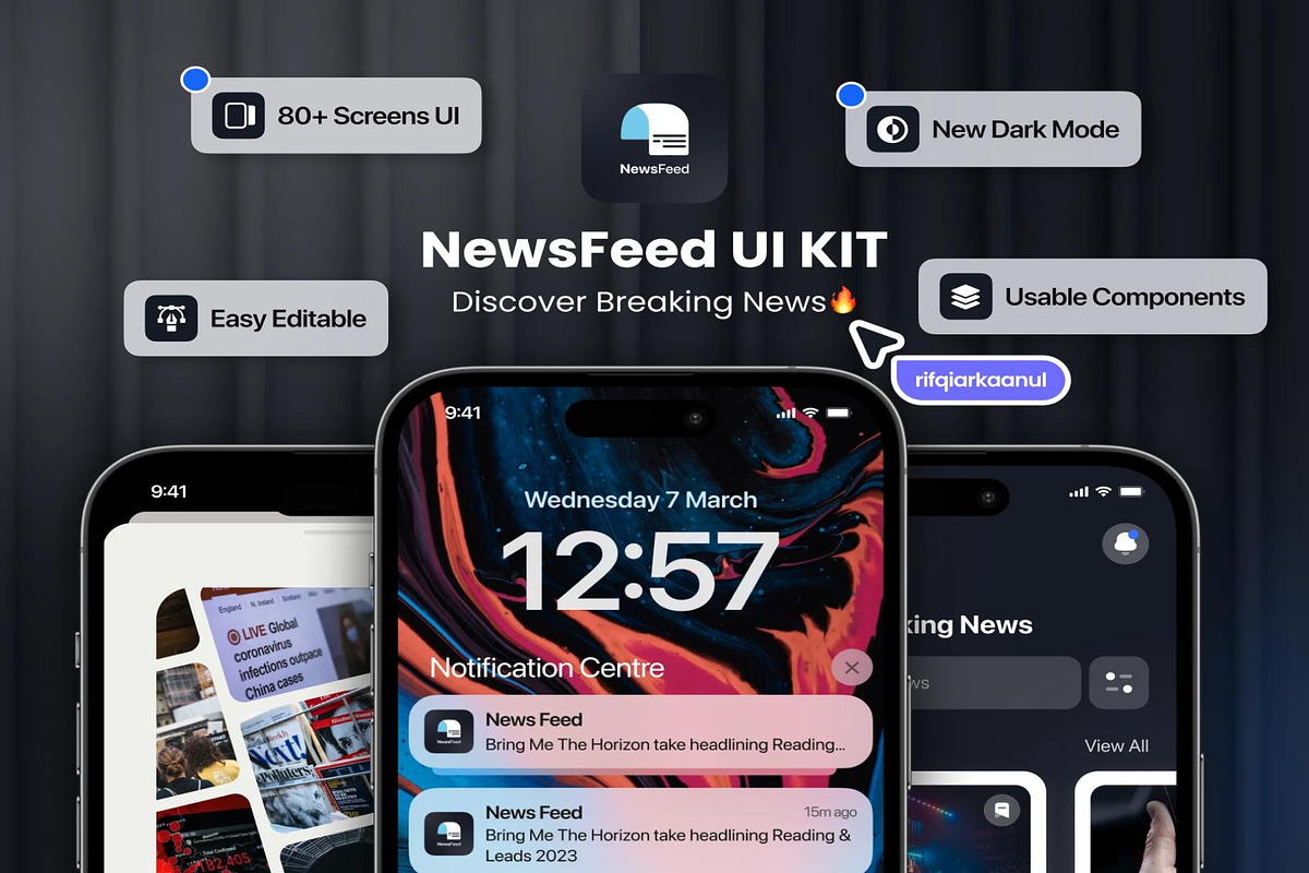 News App UI KIT, an UI Kit Template by Lumina_ui_ux202 (Photo 1 of 6)