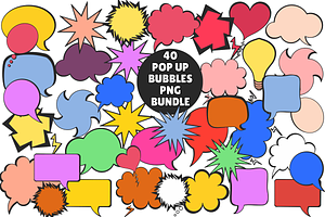 40 POP UP BUBBLES PNG BUNDLE