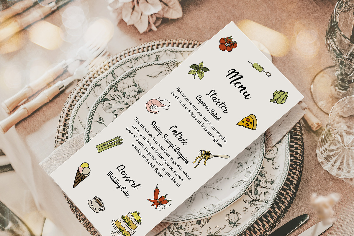 Italian Wedding Clipart, an Illustration by OZartRoom (Photo 3 of 14)