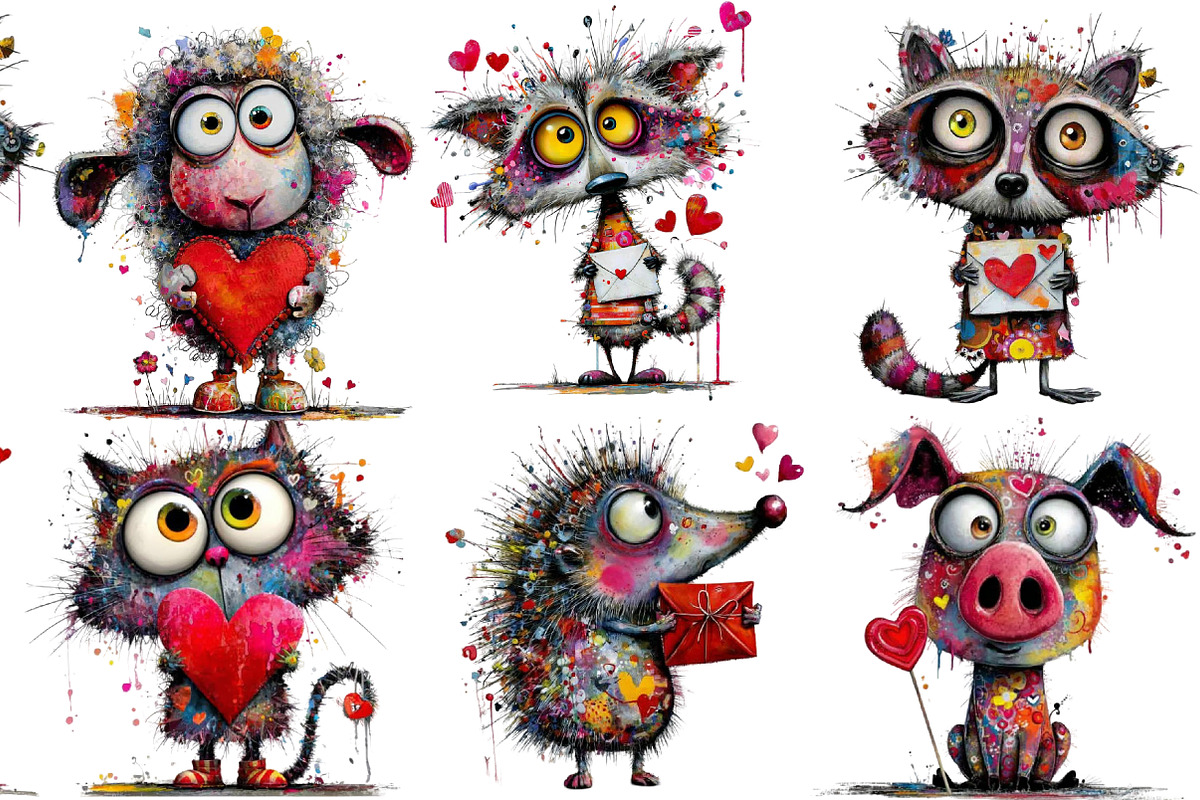 Valentines Animals Clipart, an Illustration by Designworld (Photo 4 of 4)