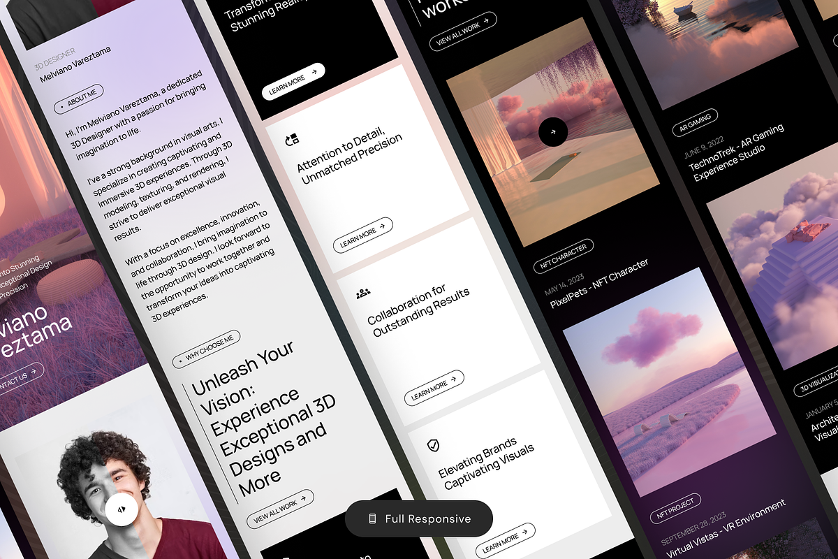 Personal Portfolio - Landing Page, an UI Kit Template by andrisetiawannn (Photo 4 of 6)