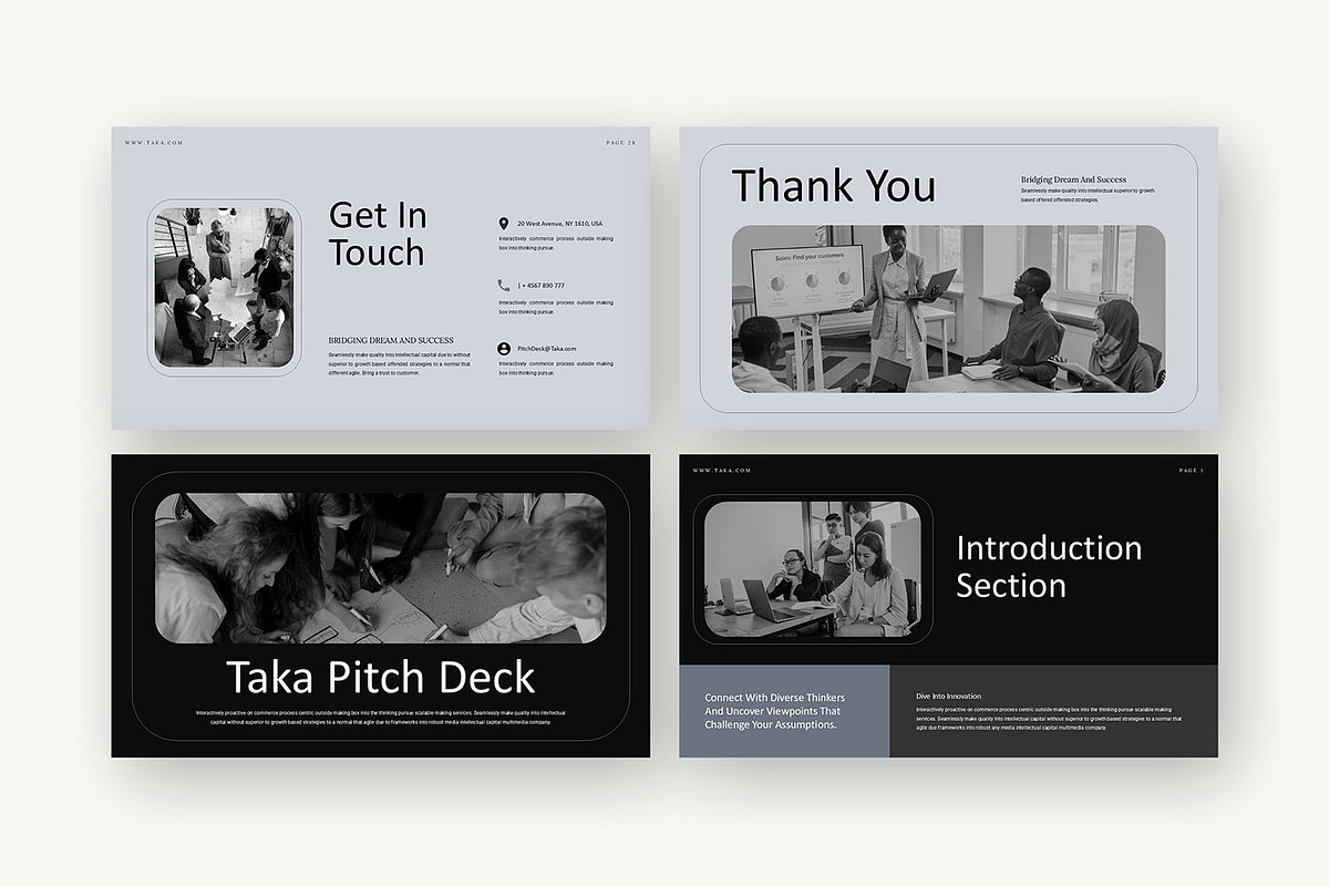 Taka : Pitch Deck Kit Powerpoint, a Presentation Template by Punkl Camp (Photo 9 of 16)