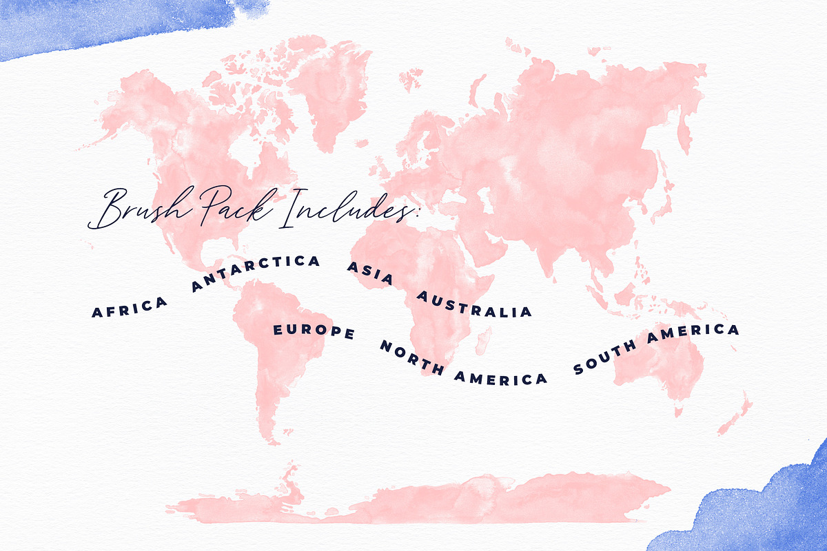 World Watercolor PS Brush Pack, a Brush Add-On by Fernwel Creative (Photo 2 of 6)