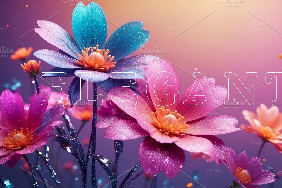 Gradient Floral Background, a Background Graphic by sibel dayı (Photo 7 of 24)
