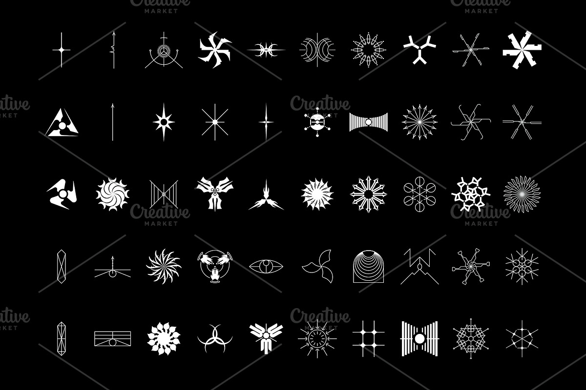 Abstract Shape Pack 2 | 100 Icons, an Object Graphic by Mad Supply (Photo 3 of 6)