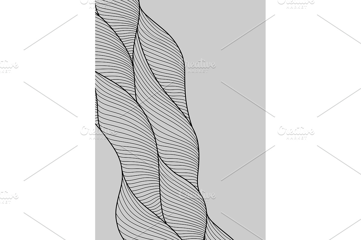 Card design with waves., a Background Graphic by incomible