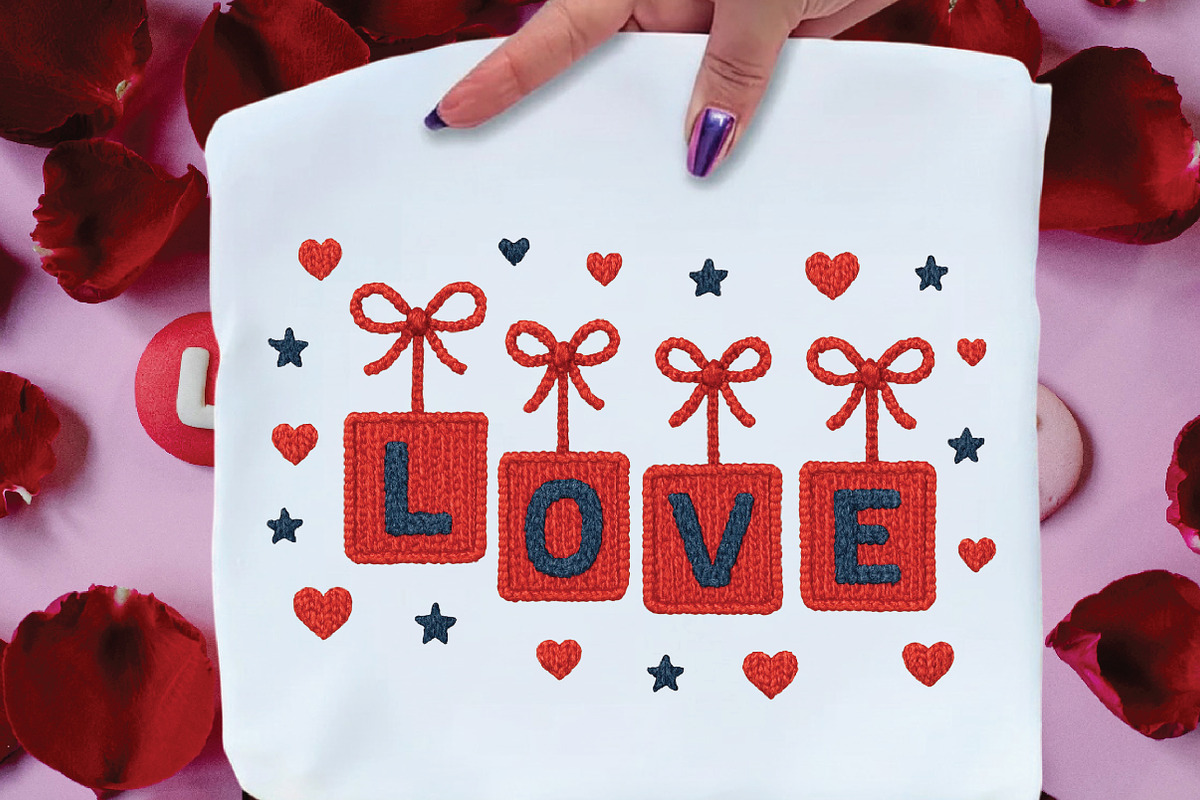Yarn Crochet Valentine's Day LOVE, an Illustration by Black Bird Studio (Photo 4 of 8)