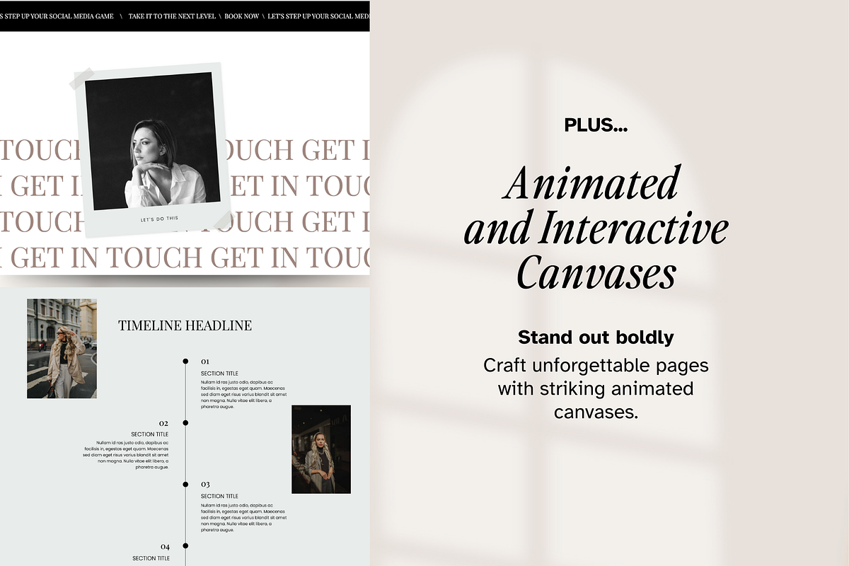 160+ Showit Add-On Canvas Templates, a Websites & App Template by Amanda Pena Design (Photo 4 of 11)