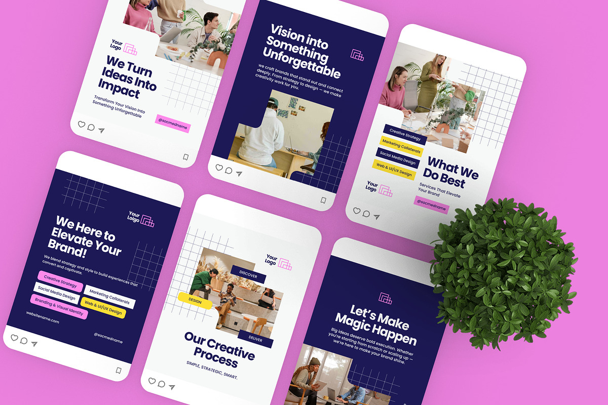 Creative Agency - Instagram Post, a Brochure Template by Izdihaar_Studio (Photo 2 of 3)