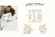 Poppy Rainbow Floral Watercolor Set, an Illustration by Cat In Colour (Thumbnail 10 of 10)