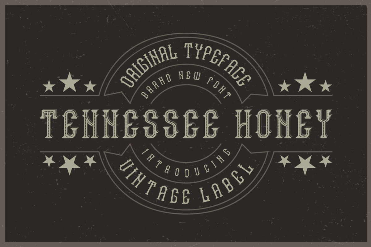 Tennessee Honey label font