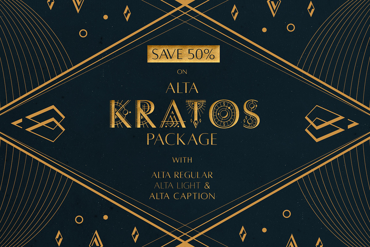 [SAVE 50%] Alta Kratos Package, a Sans Serif Font by Aaron Amar (Photo 1 of 5)