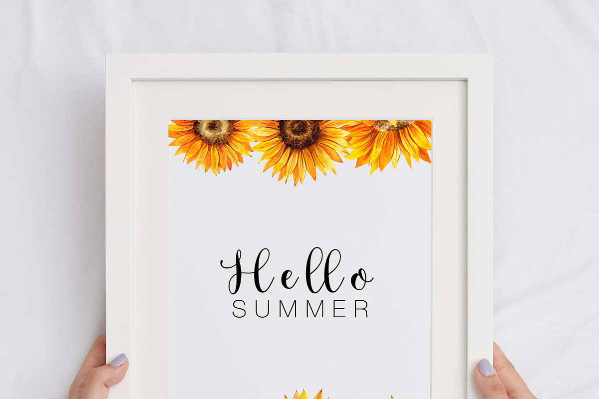 Watercolor Sunflowers Collection, an Illustration by Art Dari Autumn (Photo 10 of 15)