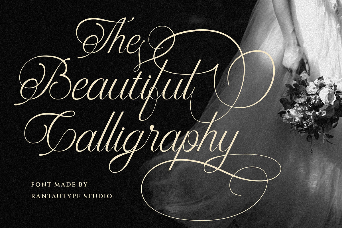 Britalia Script Elegant Calligraphy, a Script Font by RantautypeStudio (Photo 16 of 20)