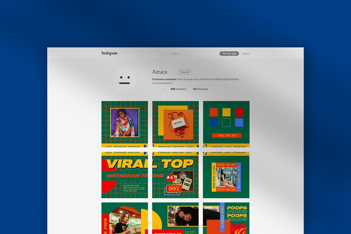 Retro-fire Puzzle Instagram Feed, a Social Media Template by Azruca (Photo 4 of 6)