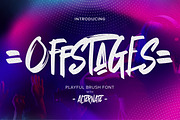 Offstages - Strong Brush Script, a Script Font by Gassstype (Thumbnail 1 of 8)