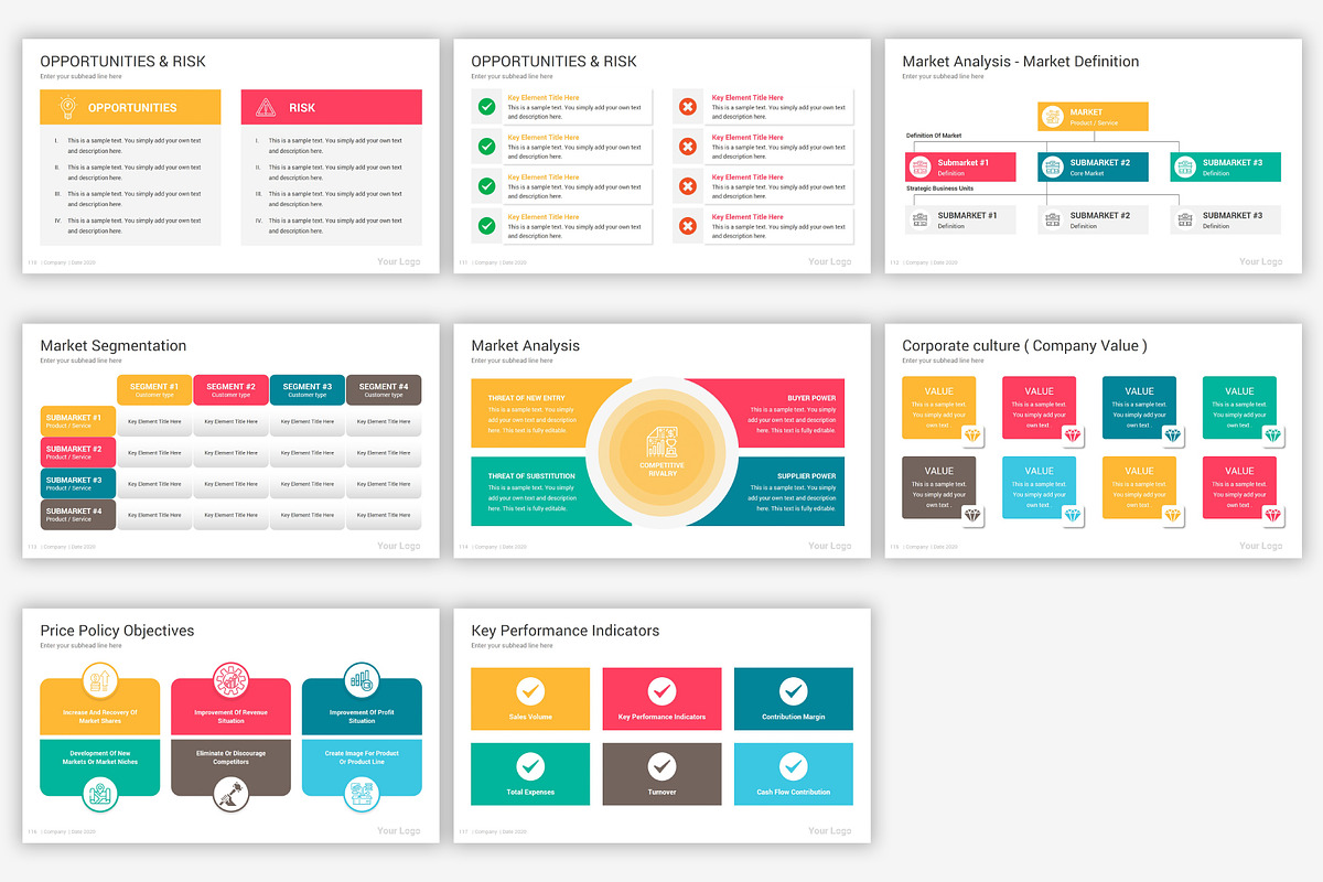 Business PowerPoint Infographics, a Presentation Template by SlideOne (Photo 17 of 17)