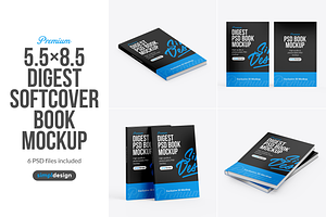 Digest Softcover Book Mockup
