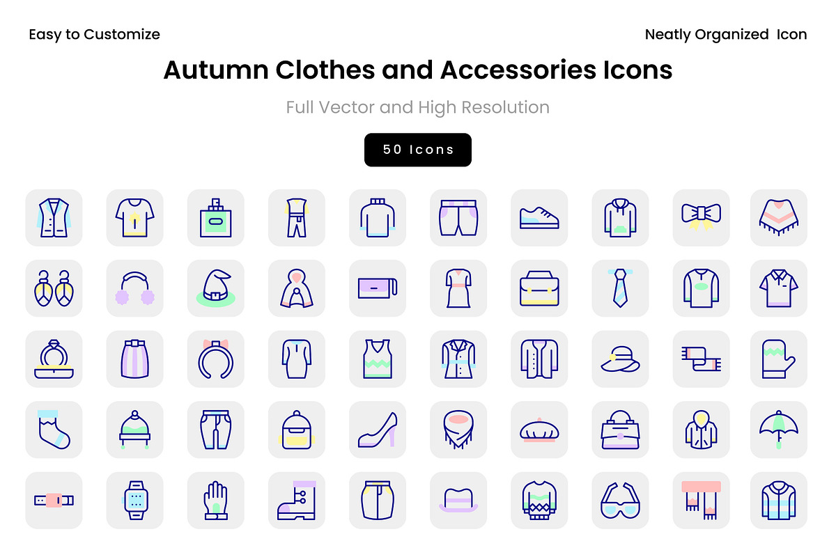 Autumn Clothes and Accessories Icons, an Icon by Wencory (Photo 1 of 2)