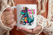Mardi Grawr Dino T-Rex Mardi Gras Pn, an Illustration by designcity5 (Thumbnail 5 of 9)