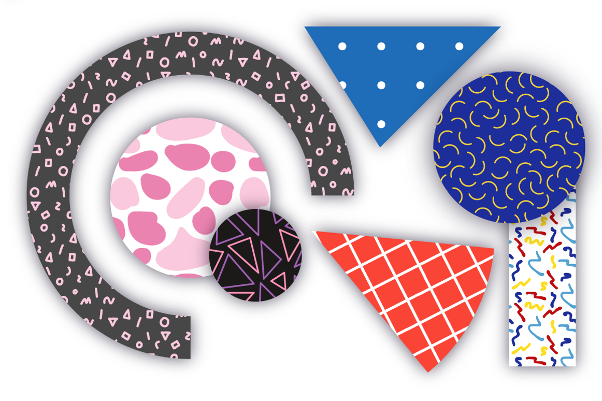 Memphis Patterns + Poster Layout, a Pattern Graphic by Marmalade Moon
