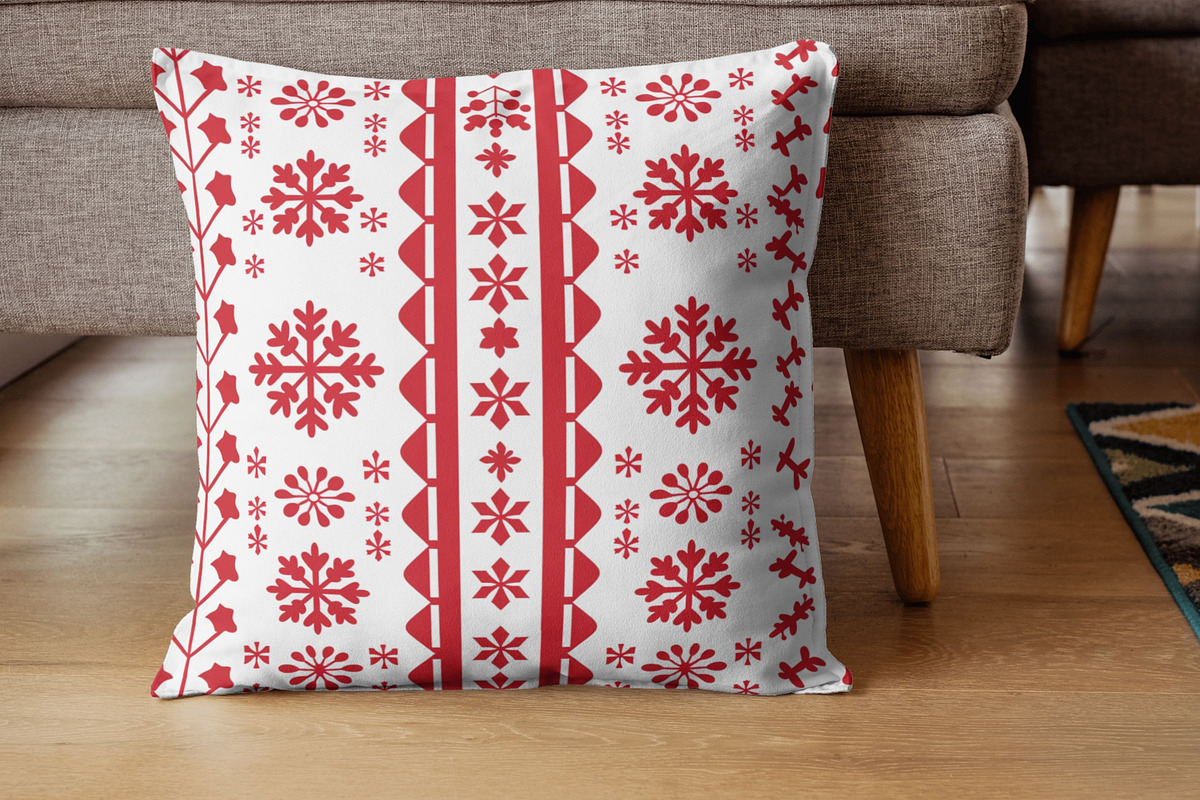 Red & White Nordic Christmas, a Pattern Graphic by Pattern Whimsy (Photo 9 of 10)