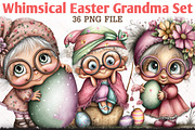 Whimsical Easter Grandma Clipart, an Illustration by RobertsArt (Thumbnail 1 of 6)