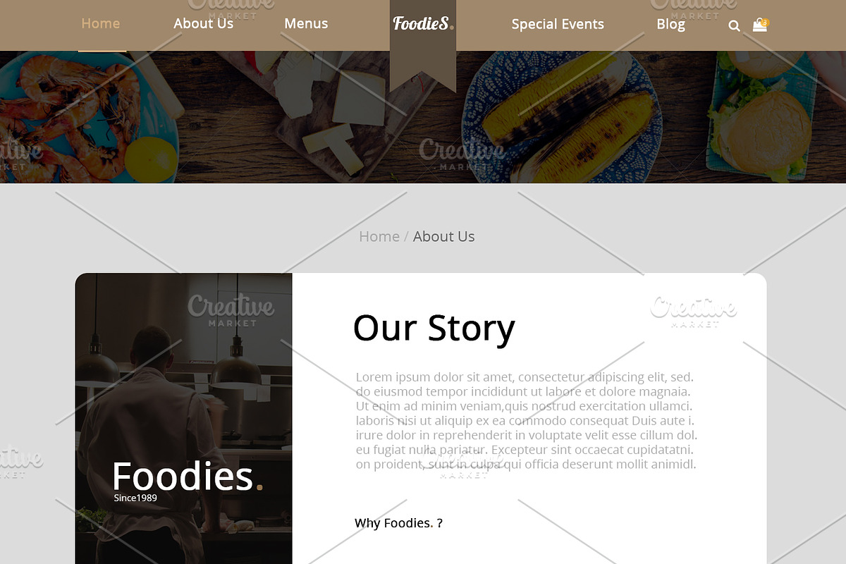 Foodies-Food&Restaurant PSD Template, a Websites & App Template by temRam (Photo 12 of 33)
