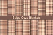 #98 Beige Cozy Blankets, a Pattern Graphic by Plaid4You (Thumbnail 1 of 6)