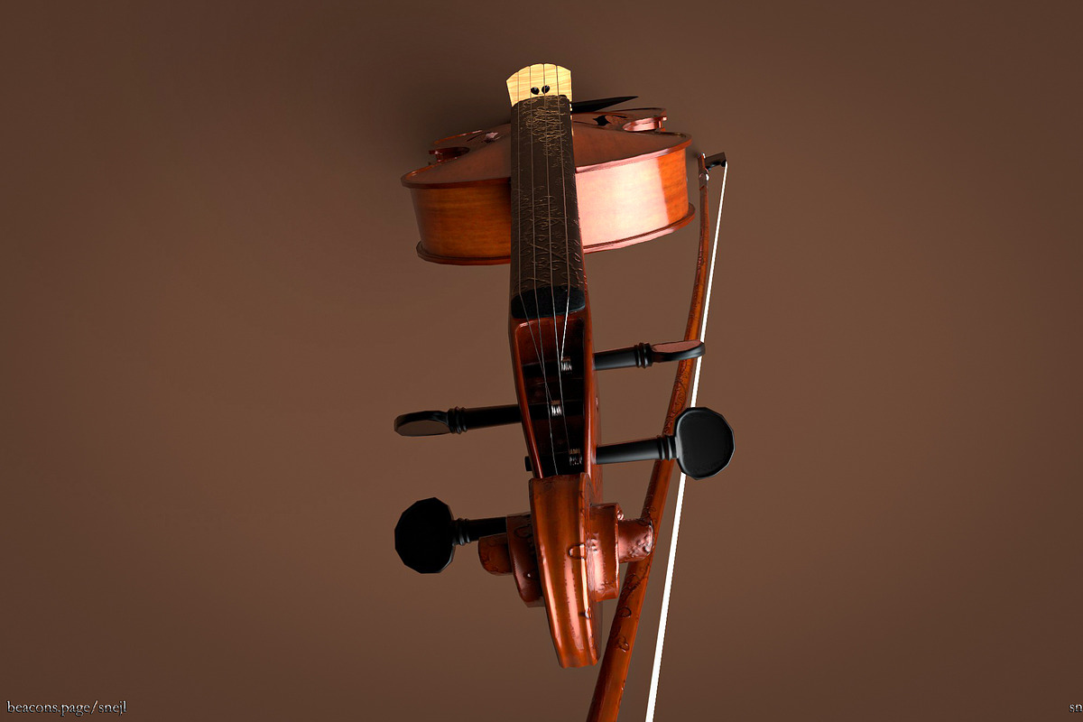 Violin, an Object 3D Model by Snji | 3D Models (Photo 8 of 12)