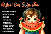 Summer Kids Watercolor Clipart, an Illustration by CreationArt (Thumbnail 8 of 9)