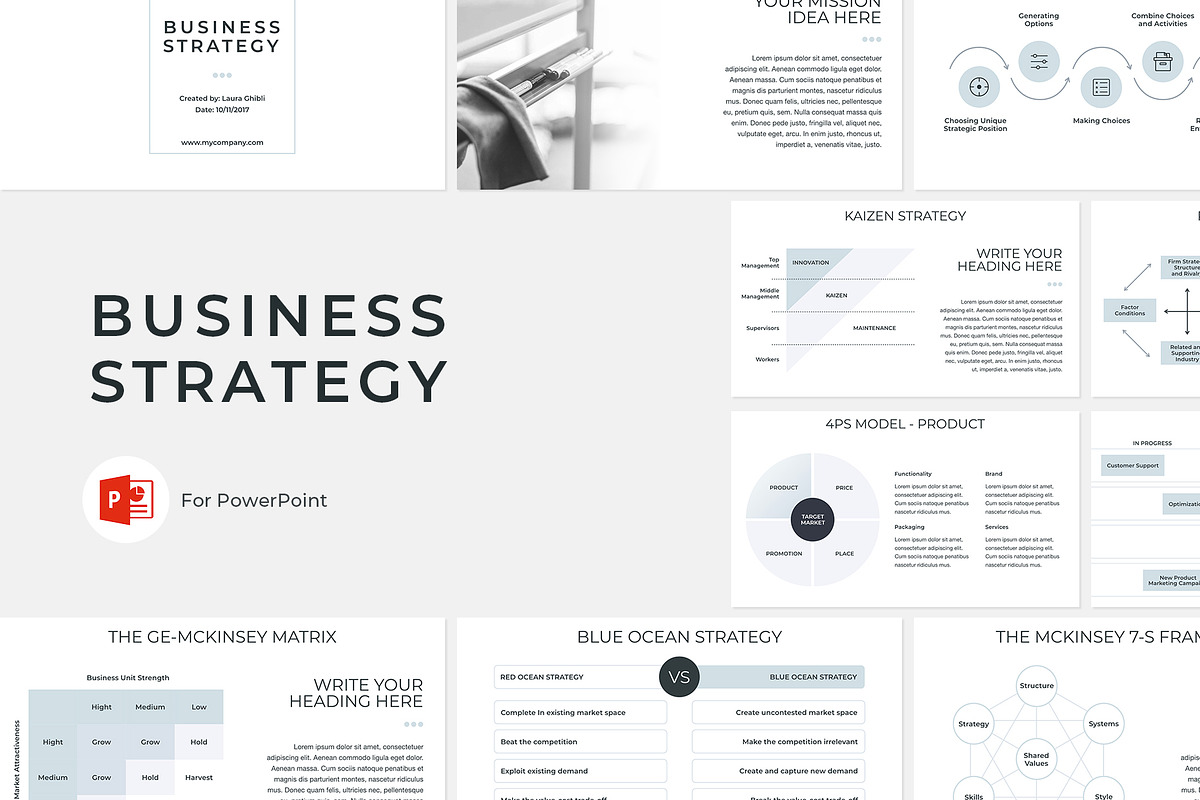 Business Strategy PowerPoint, a Presentation Template by JetzTemplates