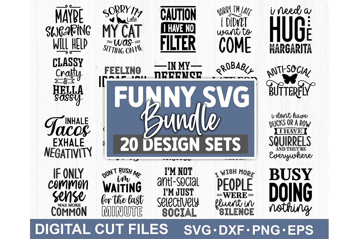 Funny SVG Bundle, an Illustration by Crafticy