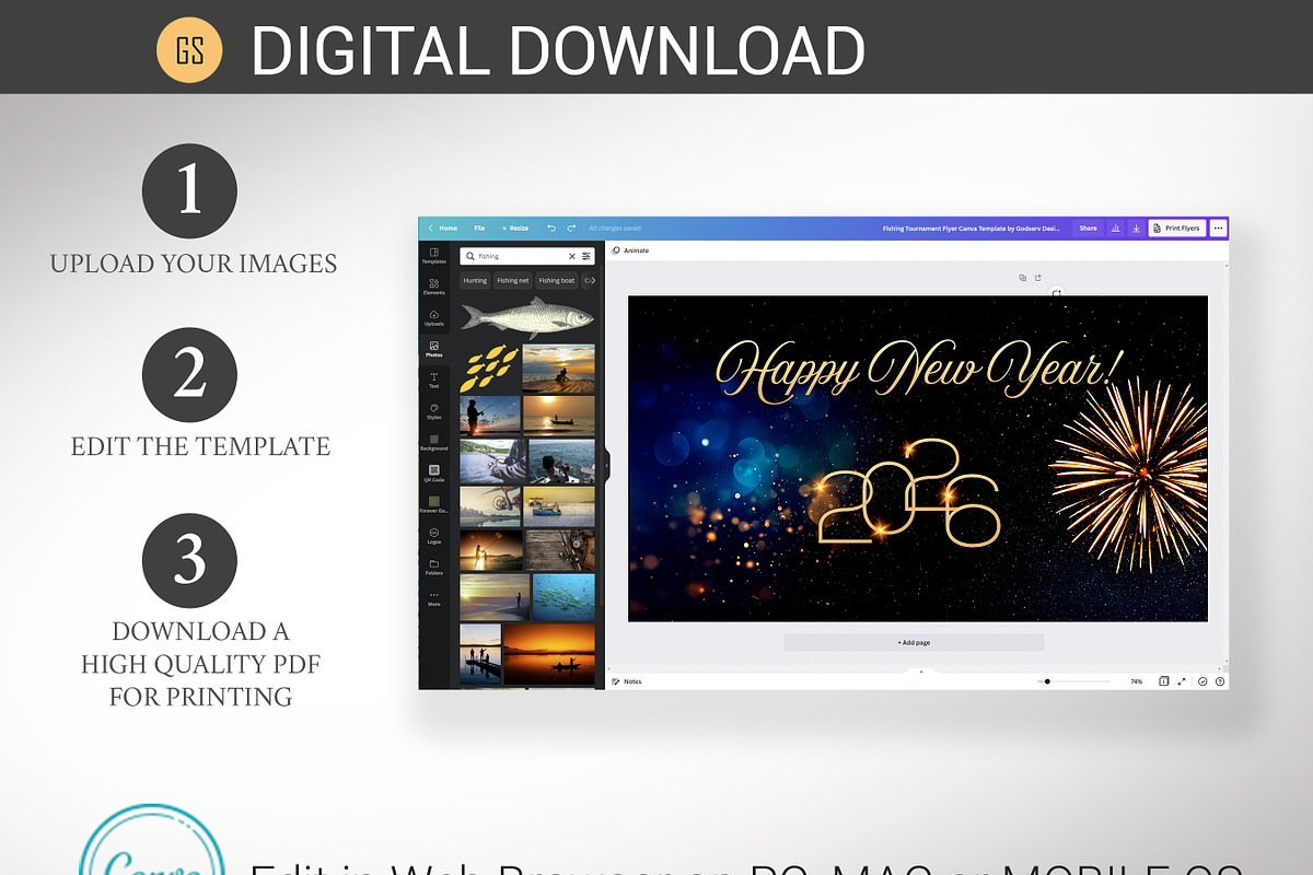 Animated Happy New Year Title, a Presentation Template by Godserv Designs (Photo 9 of 12)