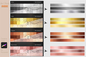 Palette Metallic Color Stamp Swatch